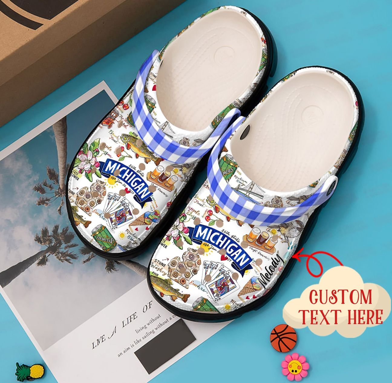 Michigan Personalized Clog, Custom Name, Text, Color, Number Fashion Style For Women, Men, Kid, Print 3D Michigan Proud