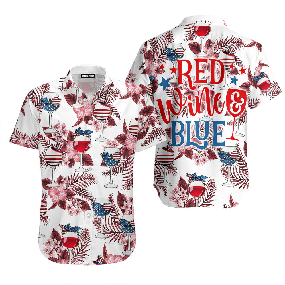 Red Wine Blue Hawaii Shirt For Men Women Ha69703