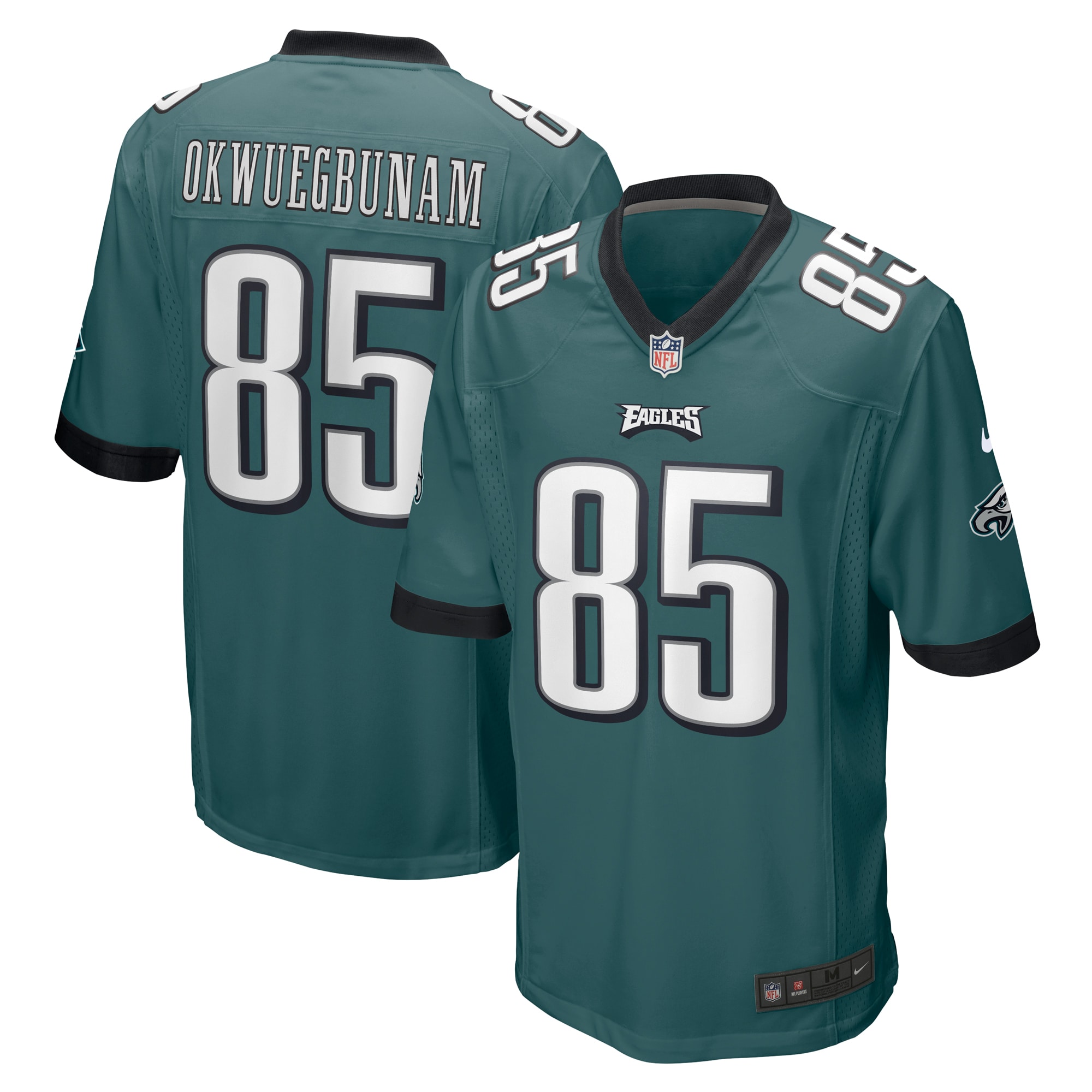 Albert Okwuegbunam Philadelphia Eagles Team Game Jersey – Midnight Green