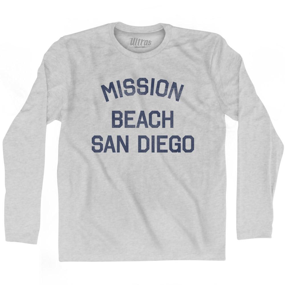 California Mission Beach, San Diego Adult Cotton Long Sleeve Vintage T-shirt