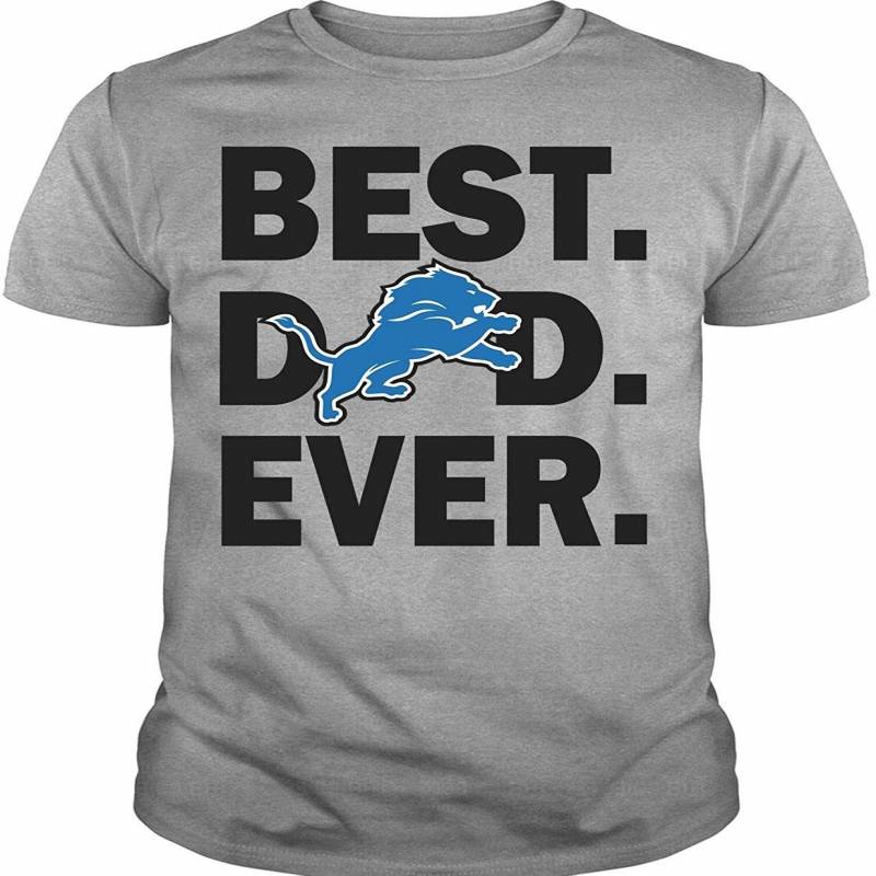 Vrostore Detroit Lions Logo T Shirt, Best Dad Ever T Shirt