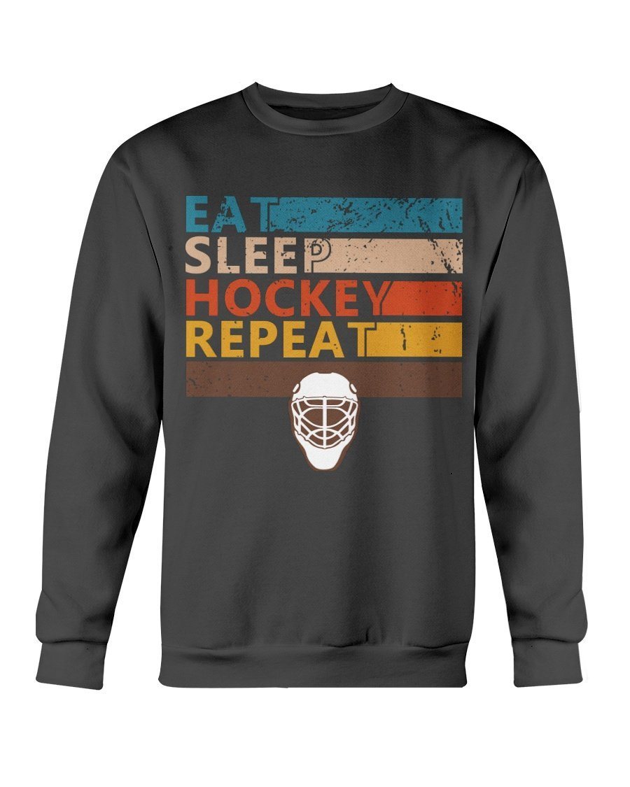 Eat Sleep Hockey Repeat Standard Crew Neck Sweatshirt