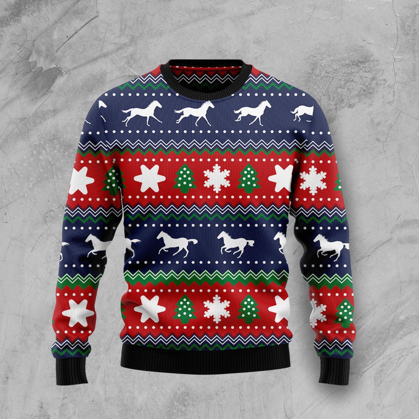 Amazing Horses Christmas Ugly Sweater