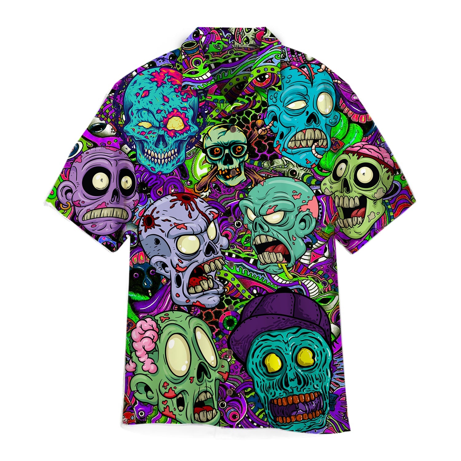 Zombie Skull Hippie Hawaii Shirt For Men And Women Ha98763