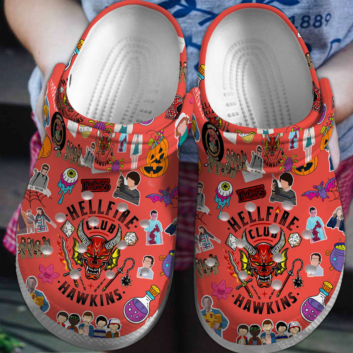 Hellfire Club Hawkins Stranger Things Tv Series Crocss Clogs For Men Women And Kid Bm1411-1701