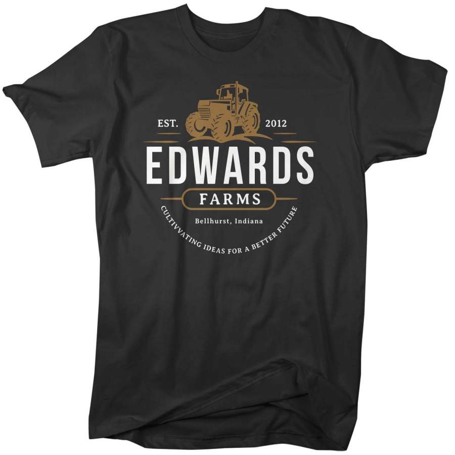 Men’s Personalized Farm T Shirt Tractor Farming Shirt Personalized Farmer Gifts Shirts Custom Farm T Shirt Man Unisex