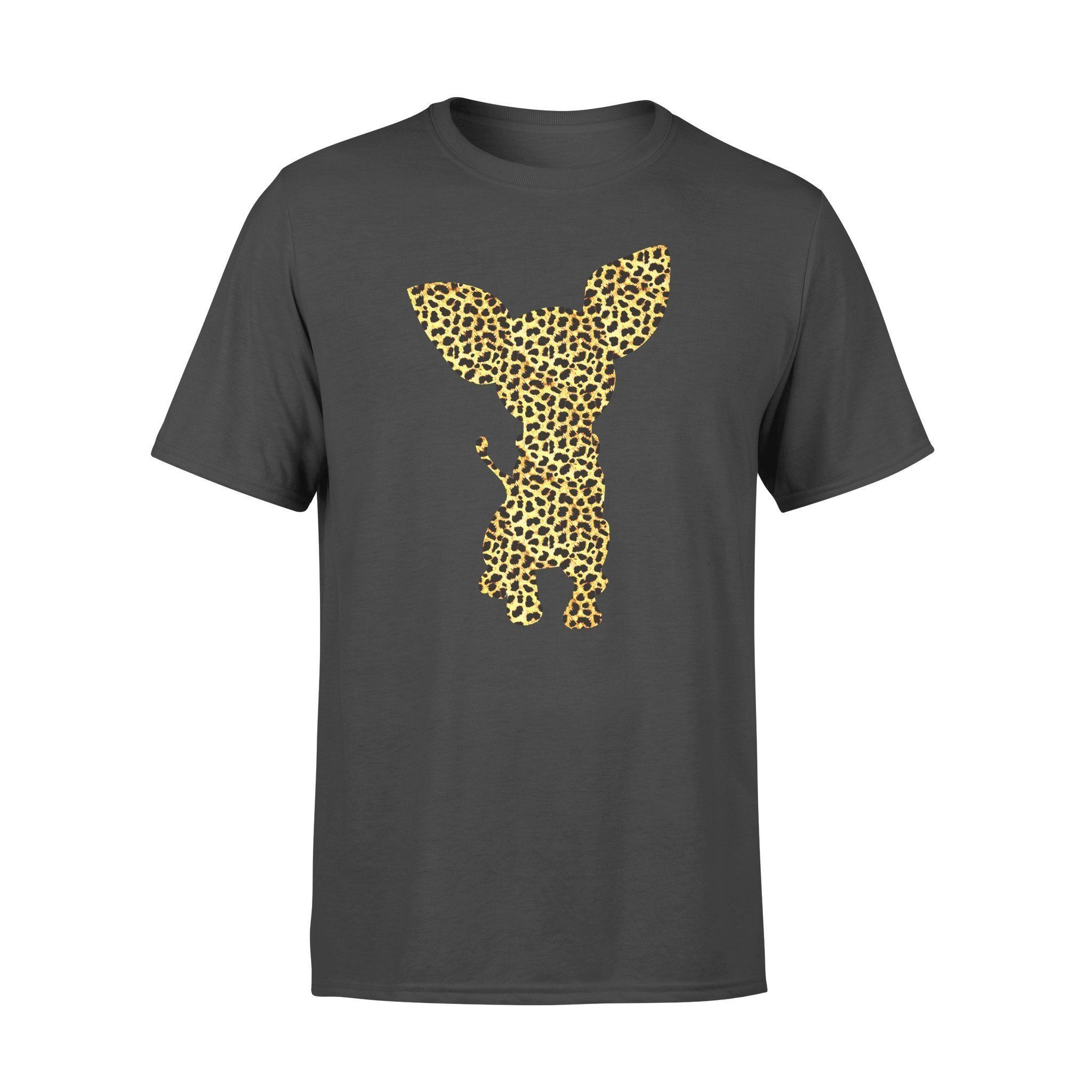 Dog Gift Idea Chihuahua Leopard Print Pup Animal Lover T-Shirt – Standard T-Shirt