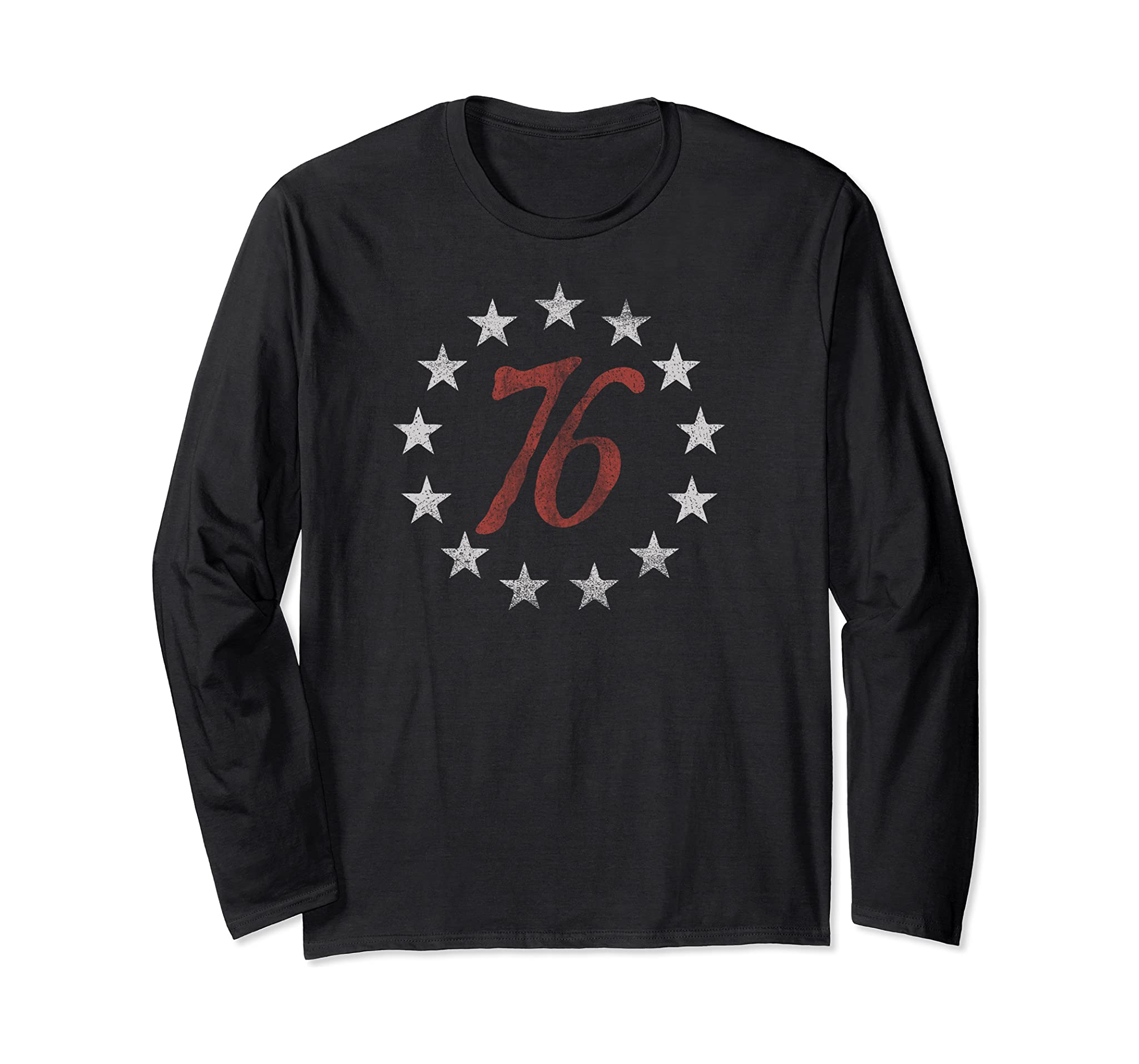 The Spirit 76 Vintage Retro 4th of July Independence Day Long Sleeve T-Shirt