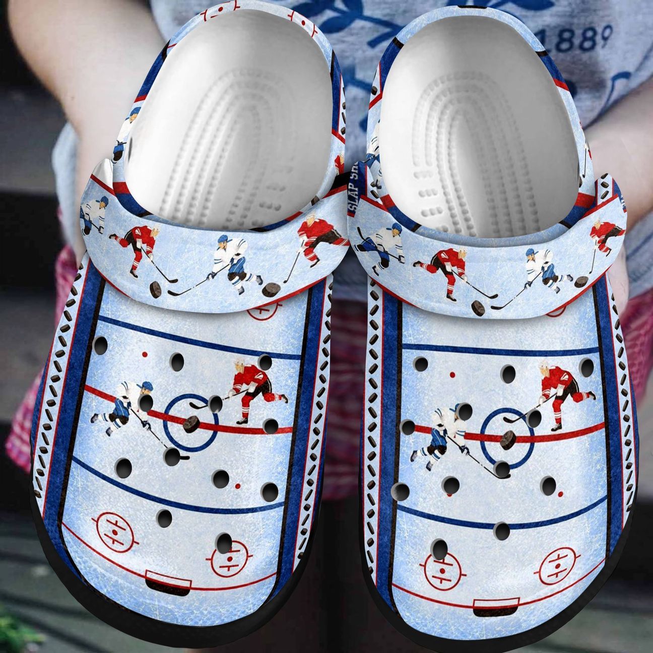 Hockey Personalized Clog Custom Crocss Comfortablefashion Style Comfortable For Women Men Kid Print 3D Hockey Field