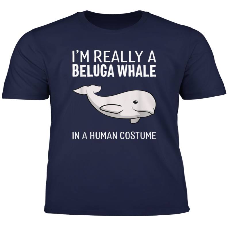 I M Really A Beluga Whale In A Human Costume Halloween Funny T Shirt