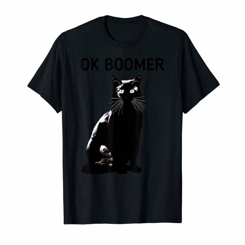 Ok Boomer Black Cat, Gift Kitten Funny T-shirt