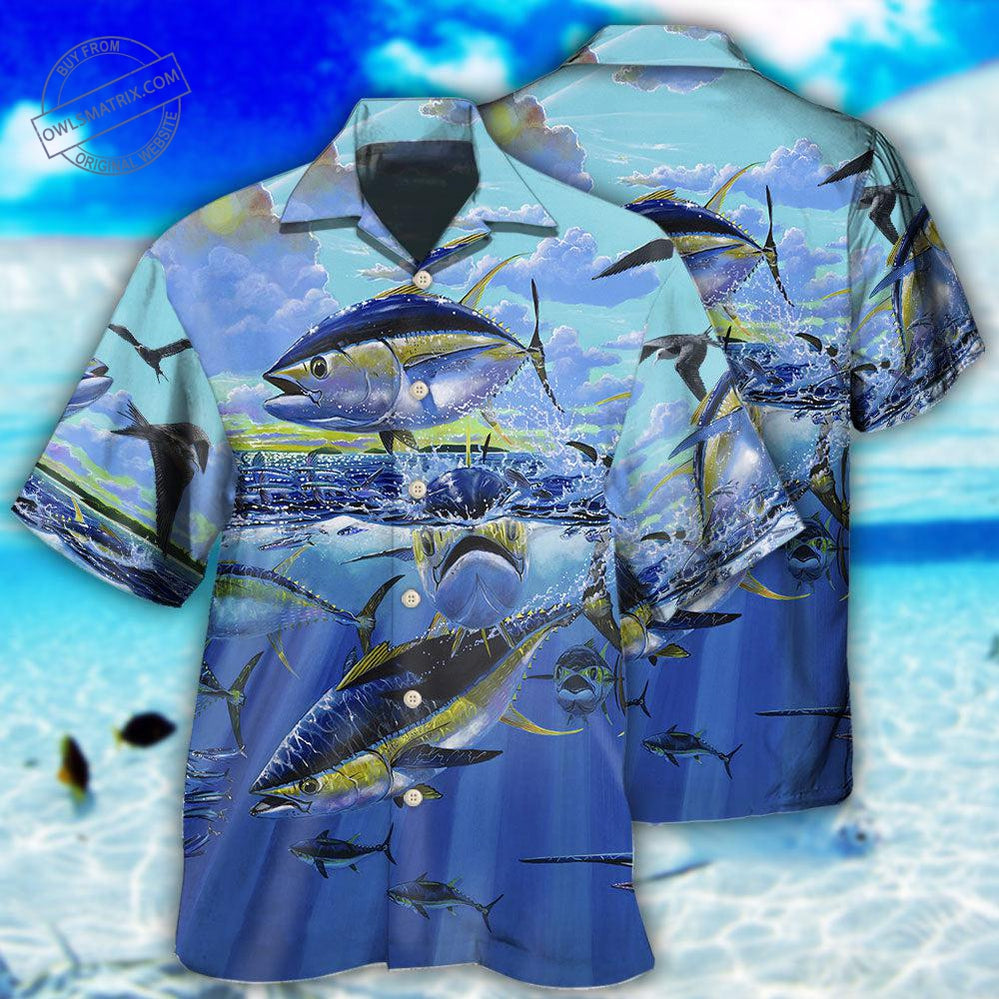 Tuna Fishing Blue Sky Hawaii Shirt Ha40768