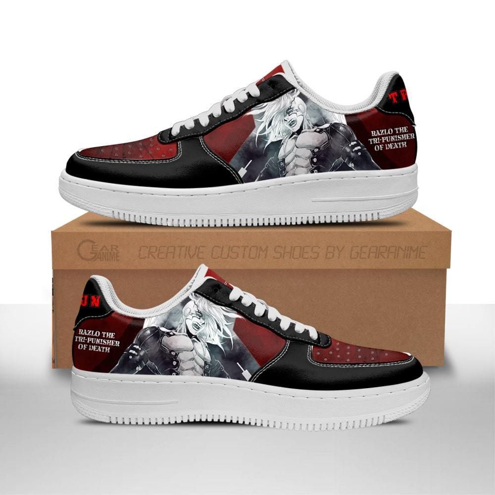 Trigun Razlo The Tri-Punisher Of Death Air Force Shoes Sneakers Custom Anime