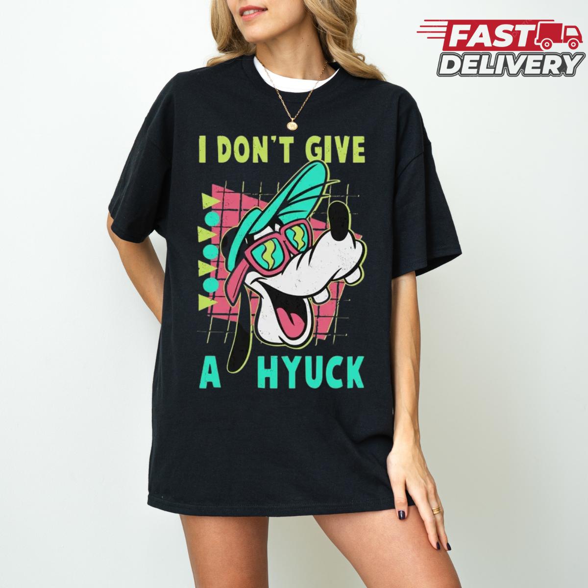 Retro 90s Movie Shirt ‘A Movie I Don’t Give A Hyuck’ Funny T-Shirt Vintage-Inspired Graphic Tee for Men and Women Great Birthday Gift, Family Trip Shirt, or Goofy Movie Fan Apparel