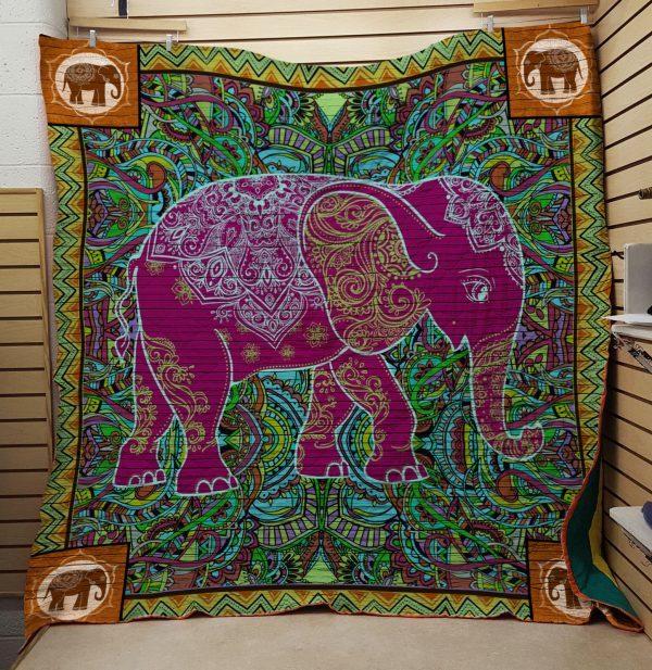 Pink Elephant Quilt Blanket – Quilt