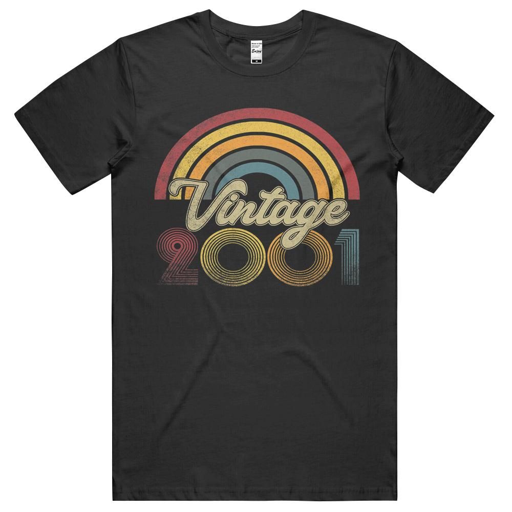 20th Birthday Gifts For Men Women Vintage 2001 Retro Born Unisex Shirt