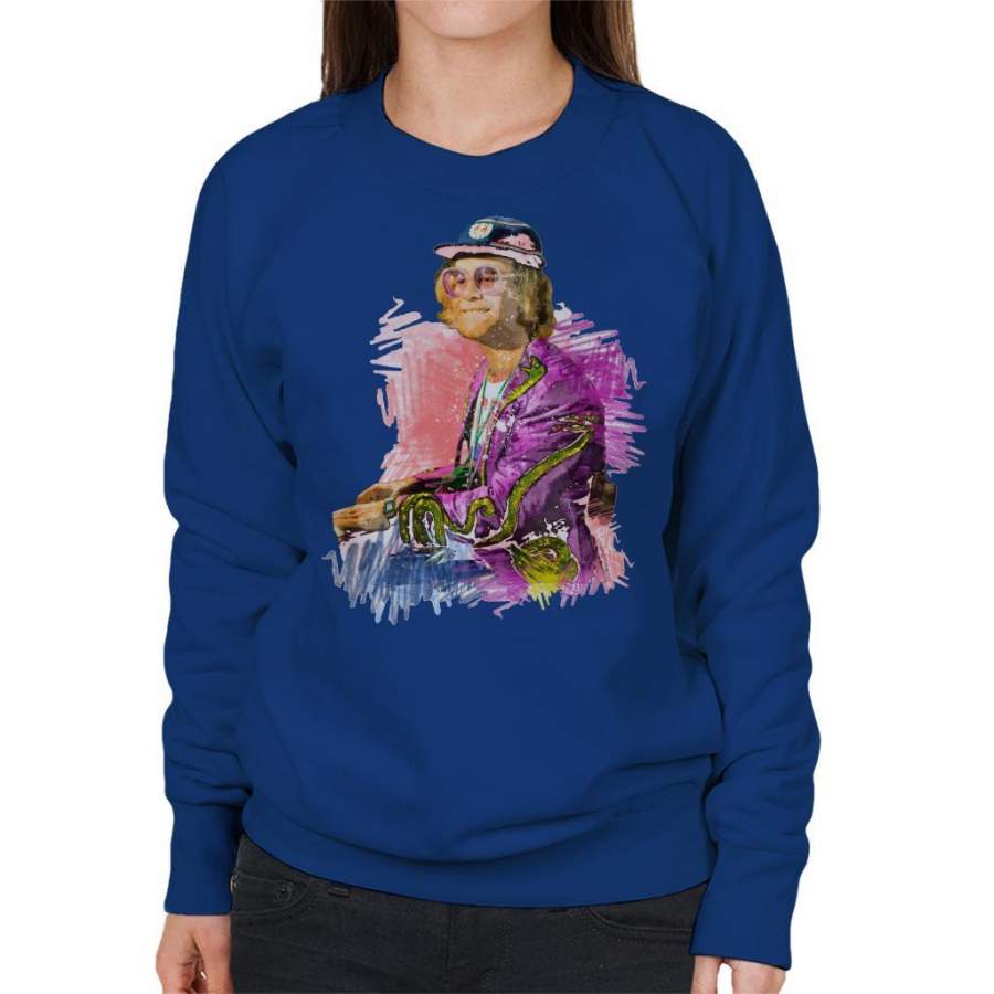 TV Times Flamboyant Elton John 1977 Women’s Sweatshirt