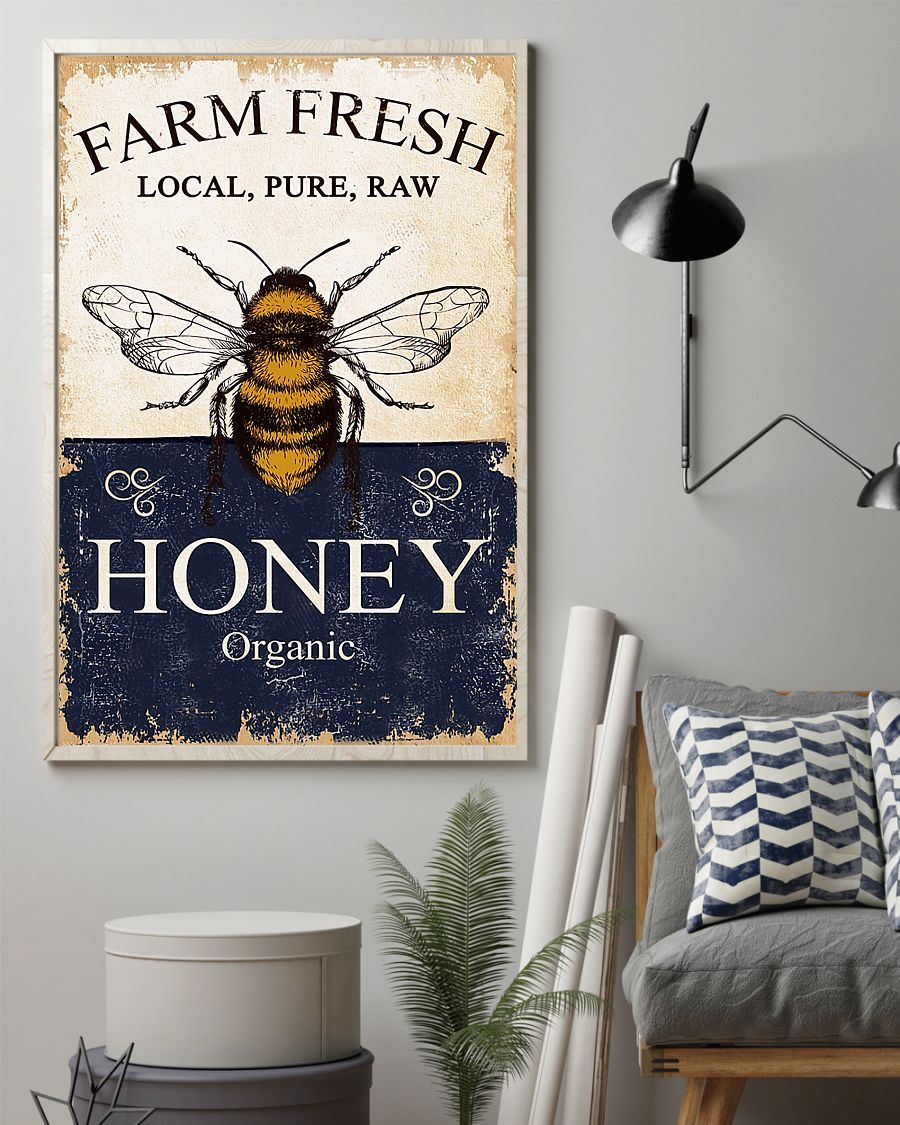 Farm Fresh Local Pure Raw Bee Honey Organic Portrait Canvas & Poster ...