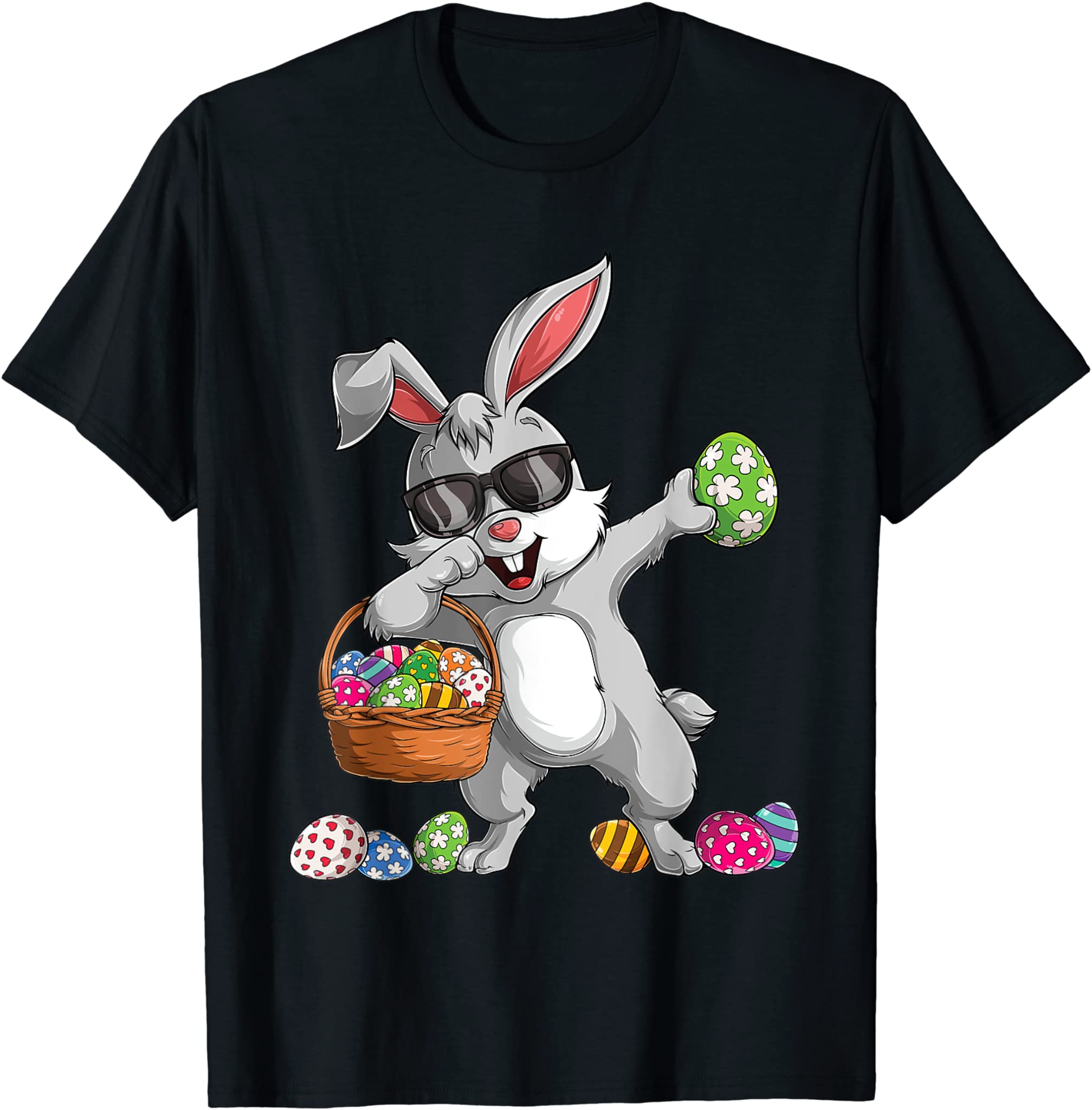 Dabbing Rabbit Easter Day Eggs Dab Boys Girls Kid gift bunny T-Shirt