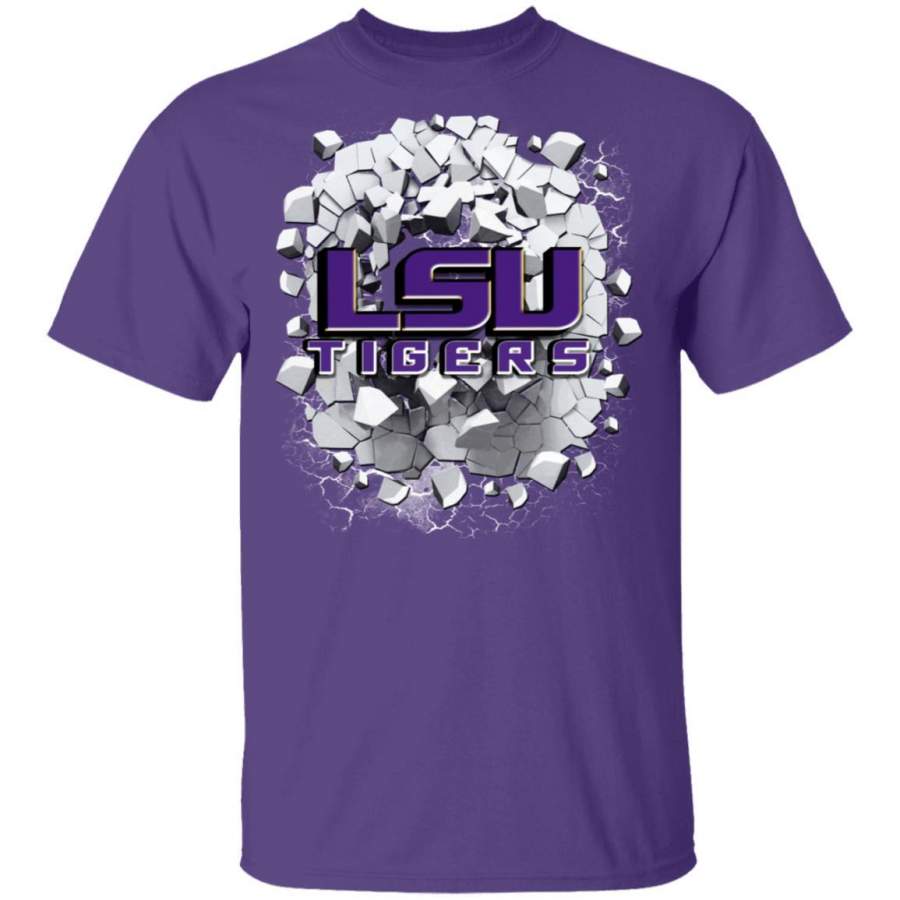 Colorful Earthquake Art LSU Tigers T Shirt