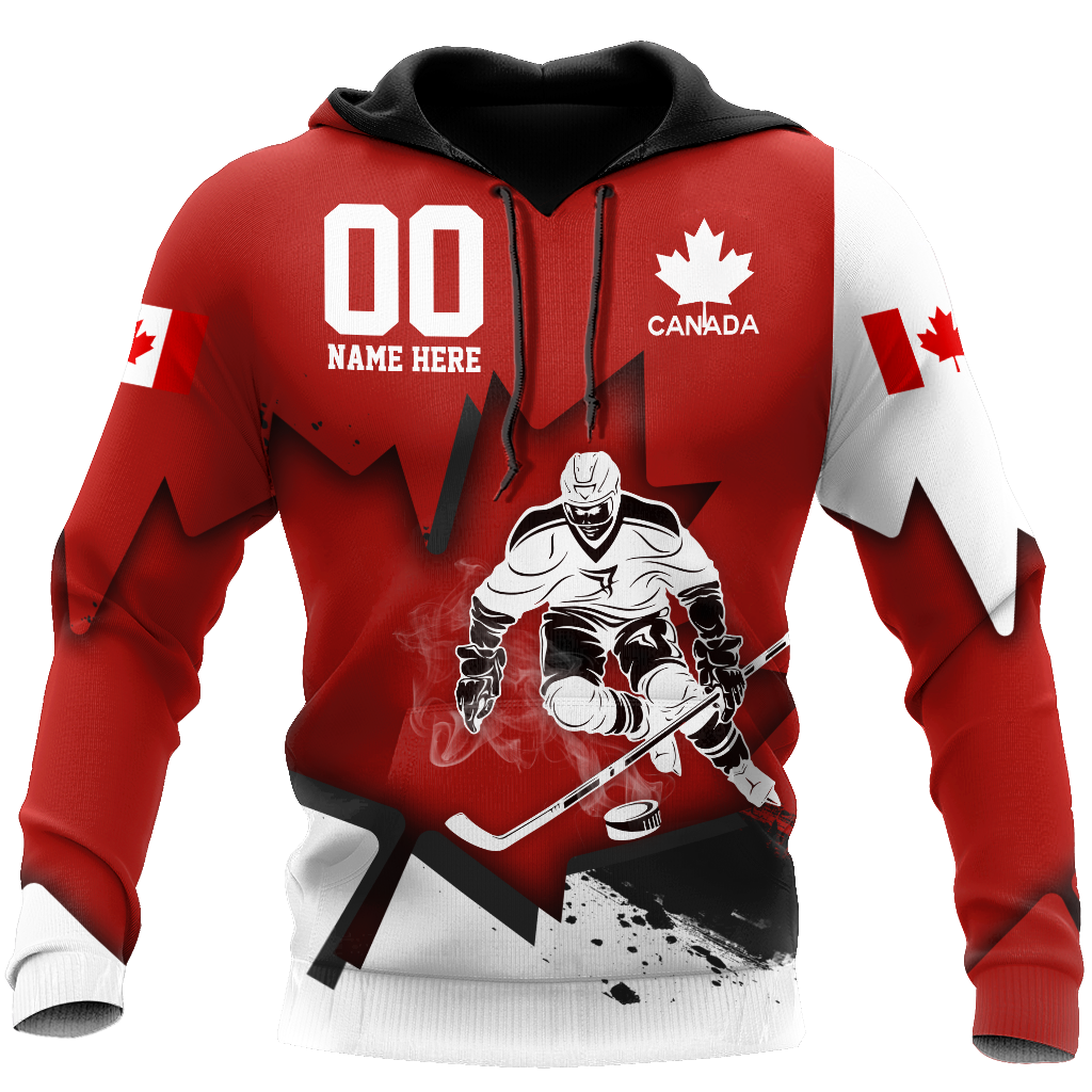 3D All Over Printed Hockey Canada Unisex Shirts Custom Name Custom number XT TNA11032101