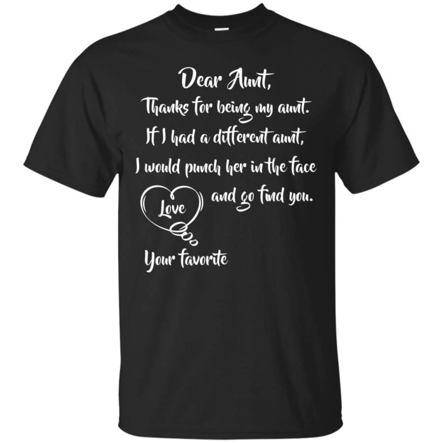 AGR Dear Aunt – Thank for being my aunt shirt