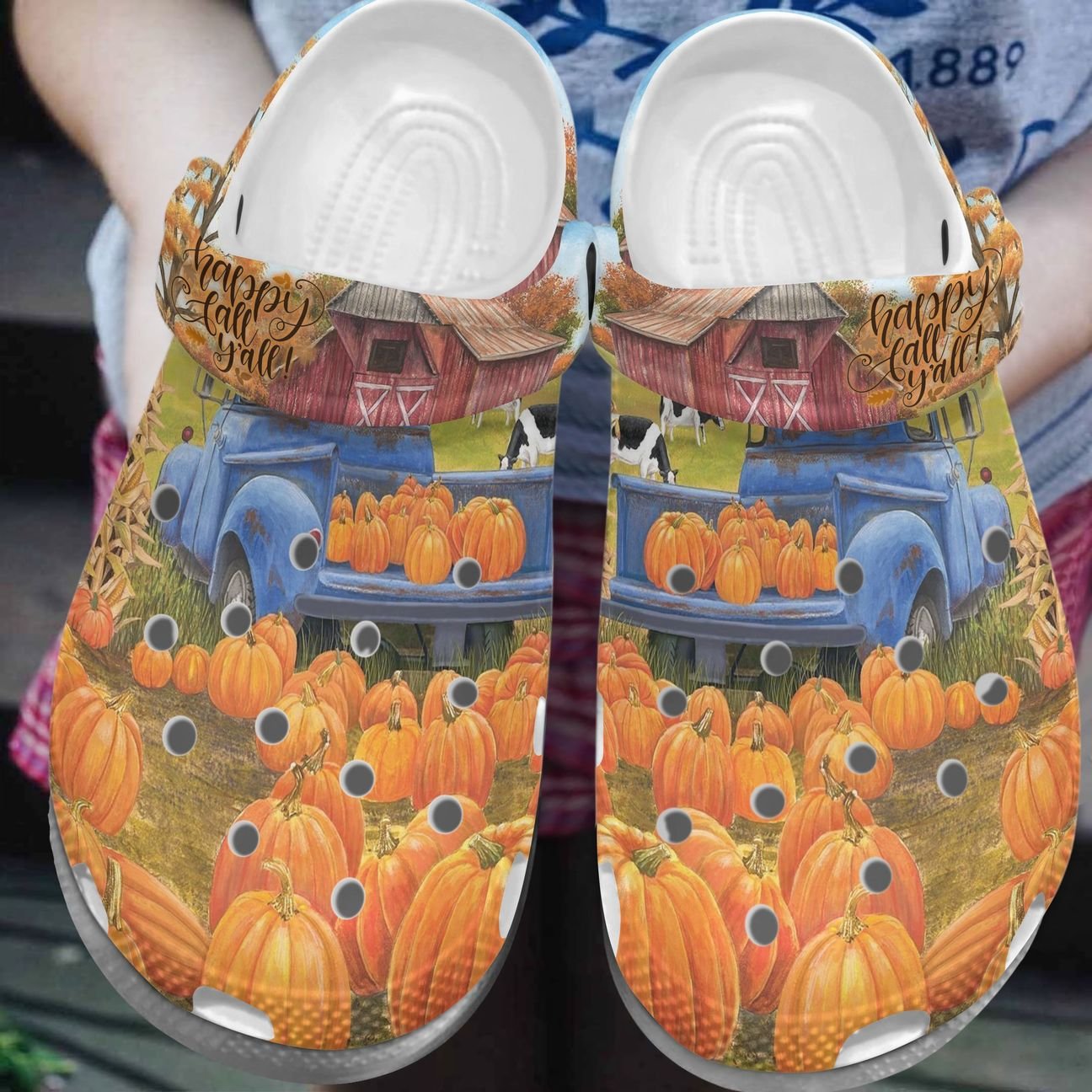 Farmer Personalized Clog, Custom Name, Text, Color, Number Fashion Style For Women, Men, Kid, Print 3D Happy Fall Y’All