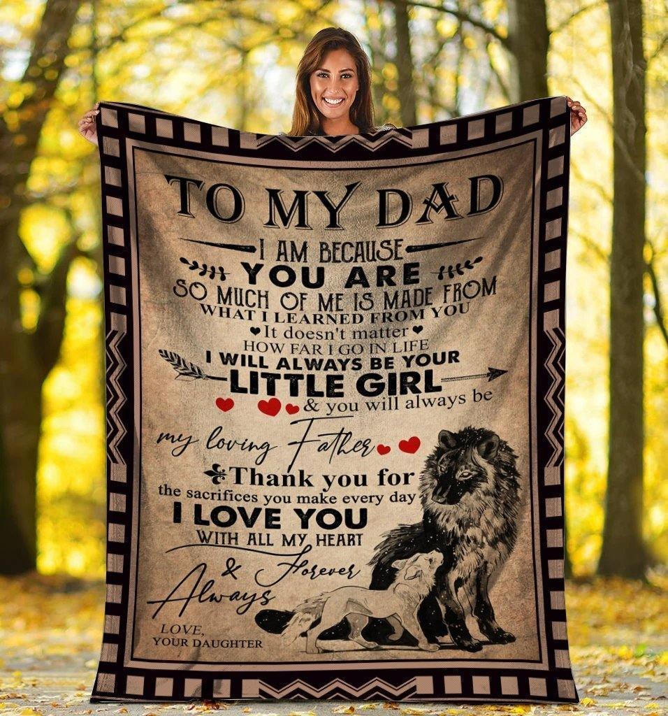 To My Dad, Gift For Dad – Best Idea Gift From Mom, Gift For Home Decor, Gift For Family  – Fleece Blanket