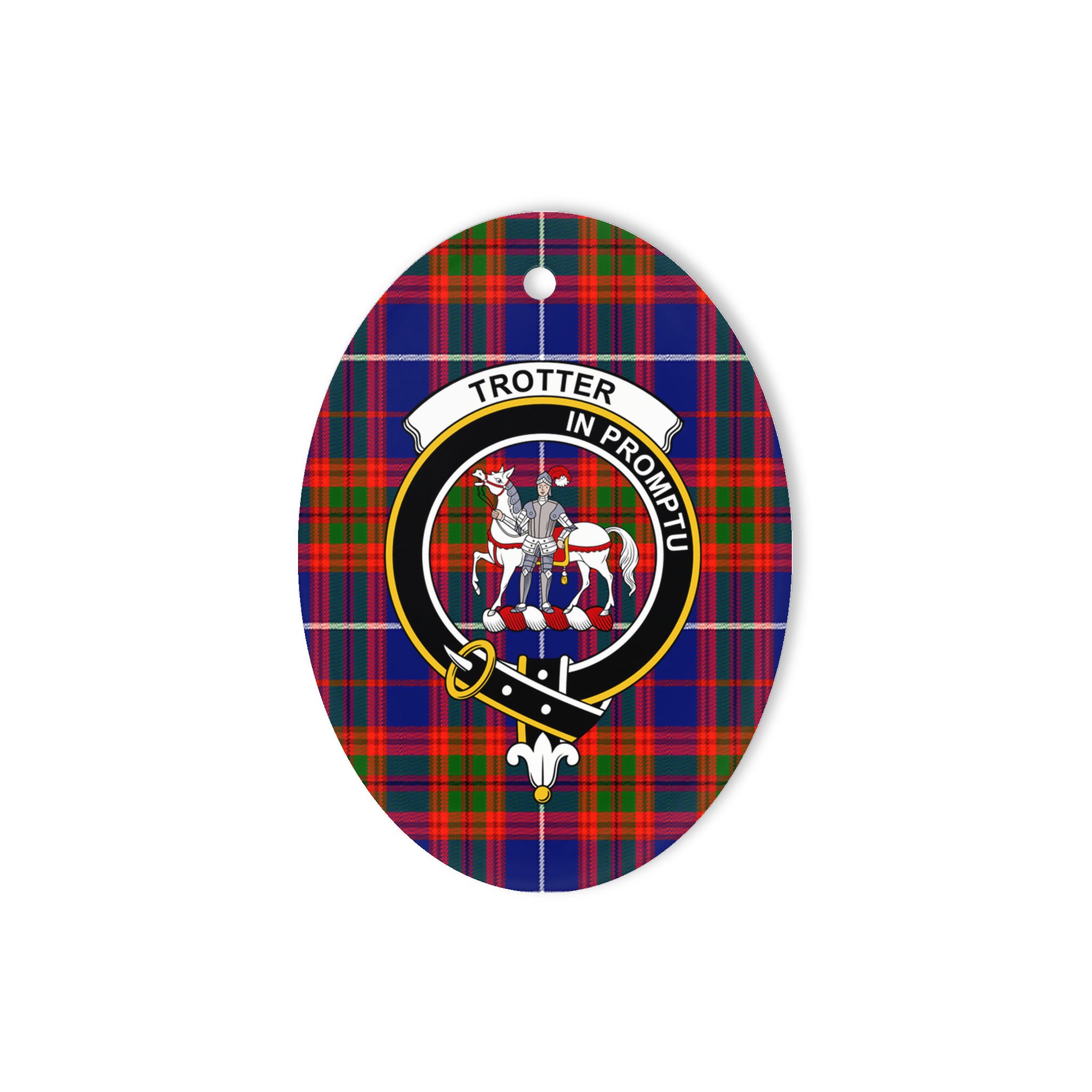 Trotter Scottish Clan Plaid Ornament Gift. Christmas Tree Ornament Trotter Clan Tartan Ornament Great Christmas Ornaments Gift Oval Ornament