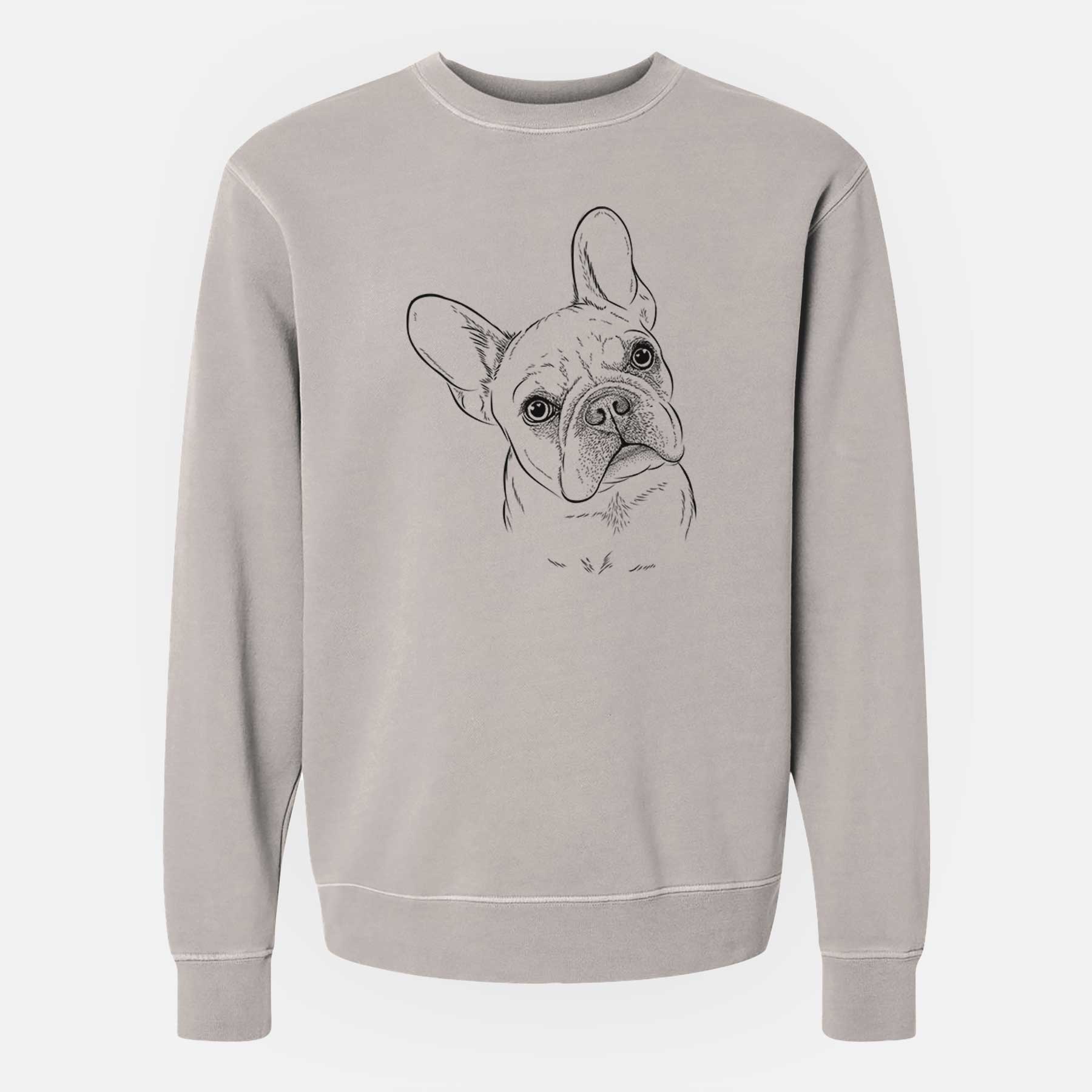 Bare Loki The French Bulldog – Unisex Pigment Dyed Crew Sweatshirt