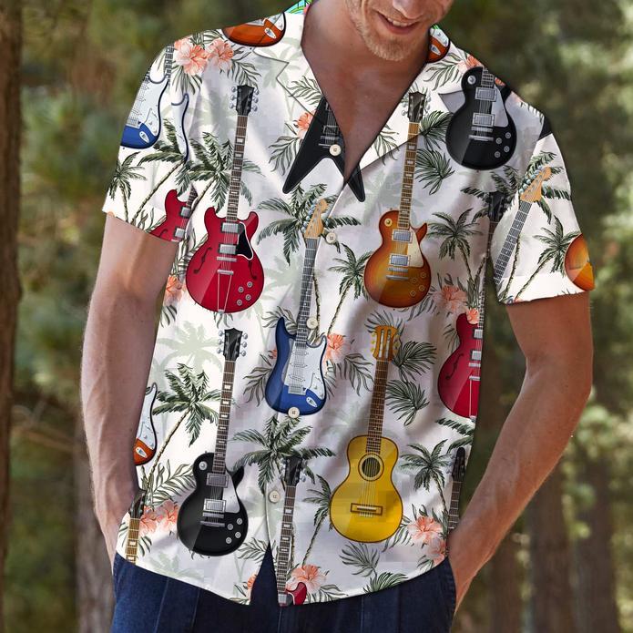 Apayprint – Guitar Tropical Vintage 3D All Over Printed Hawai Shirt