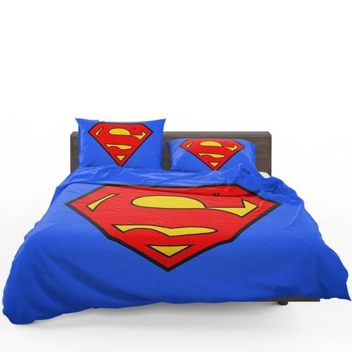 Superman Logo Dc Comics Justice League 3D Customize BeddingSet Duvet Cover Bedroom Set Size