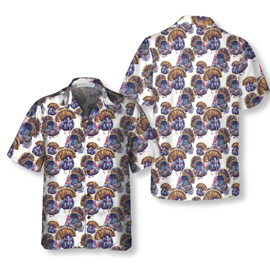 Turkey Chicken Pattern Hawaiian Shirt