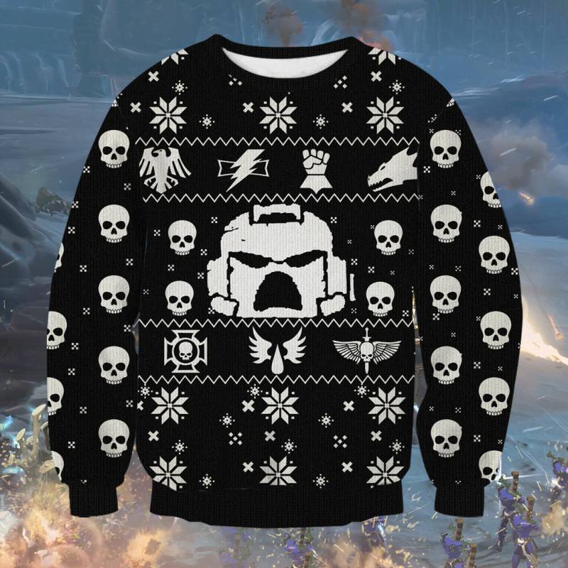 Warhammer 40k 3D Print Ugly Christmas Sweatshirt