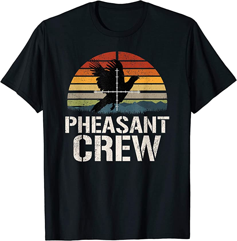 Vintage Sunset Pheasant Hunter Group Pheasant Hunting Trip T-Shirt