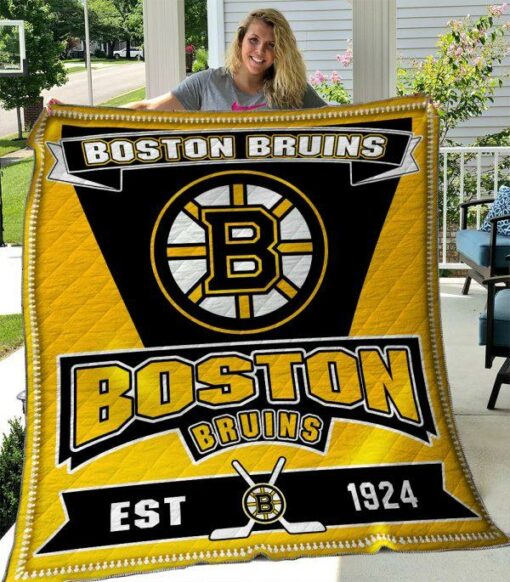 Boston Bruins Quilt Blanket 2 Nt