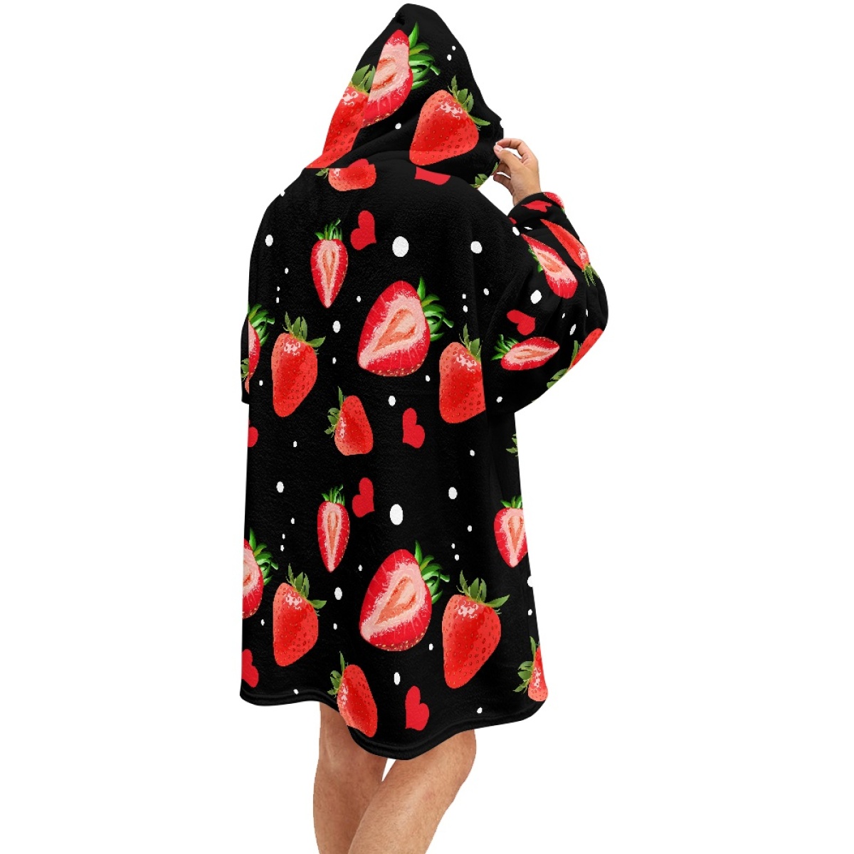 TOADDMOS Cartoon Fruit Watermelon/Pineapple/Strawberry Oversized Hoodie Sweatshirt Fleece Warm Sleepwear Lazy TV Giant Blankets alx