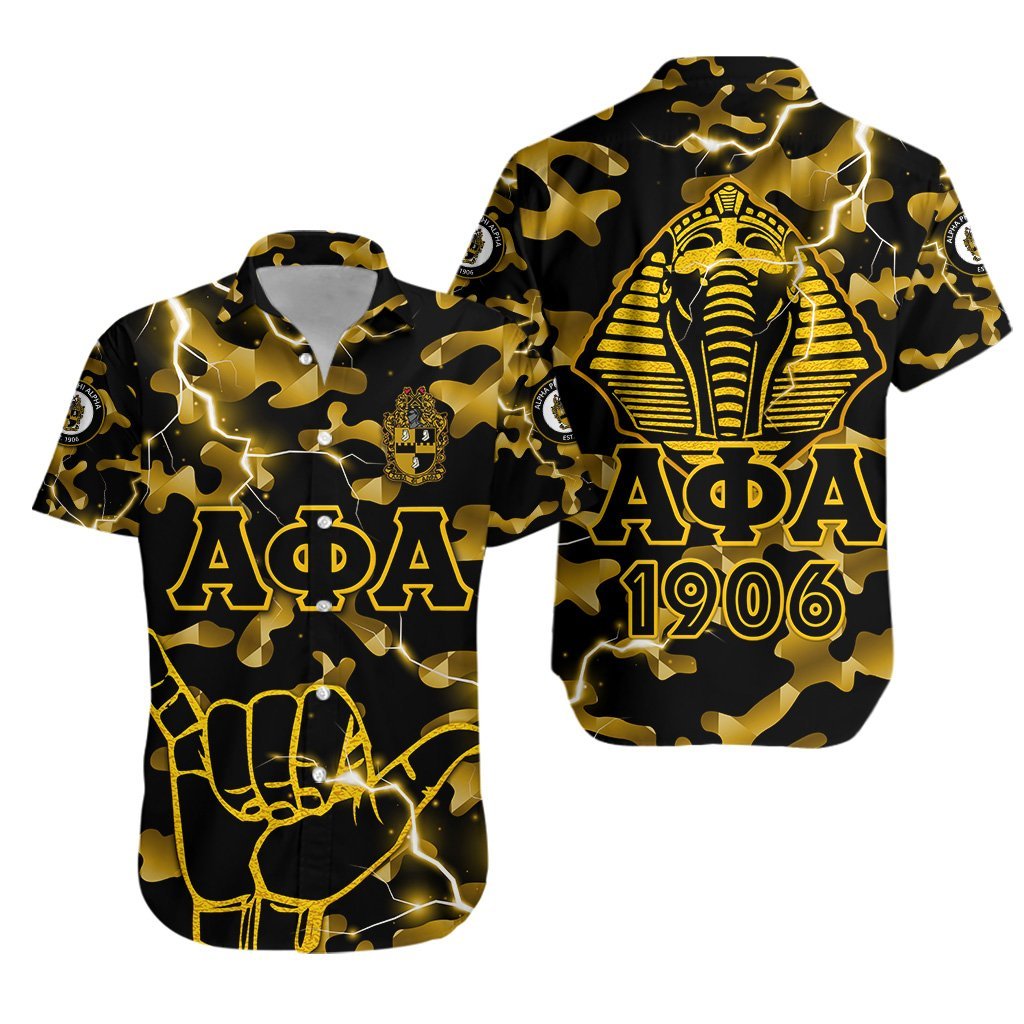 Alpha Phi Alpha Fraternity Hawaiian Shirt Camouflage Vibes – Hand Sign Lt8