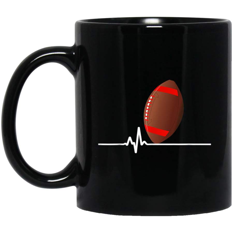 football heartbeat kansas city love chief football Mug