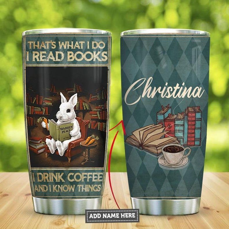 Rabbit Books Personalized 4 Gift For Lover Day Travel Tumbler All Over Print Size 20Oz – 30Oz