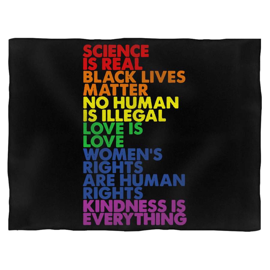 Science Is Real Black Lives Matter Love Is Love Equality Blanket