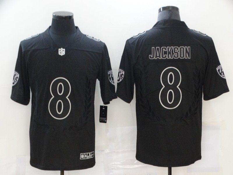 Baltimore Ravens Lamar Jackson #8 2020 NFL Black Jersey Jersey