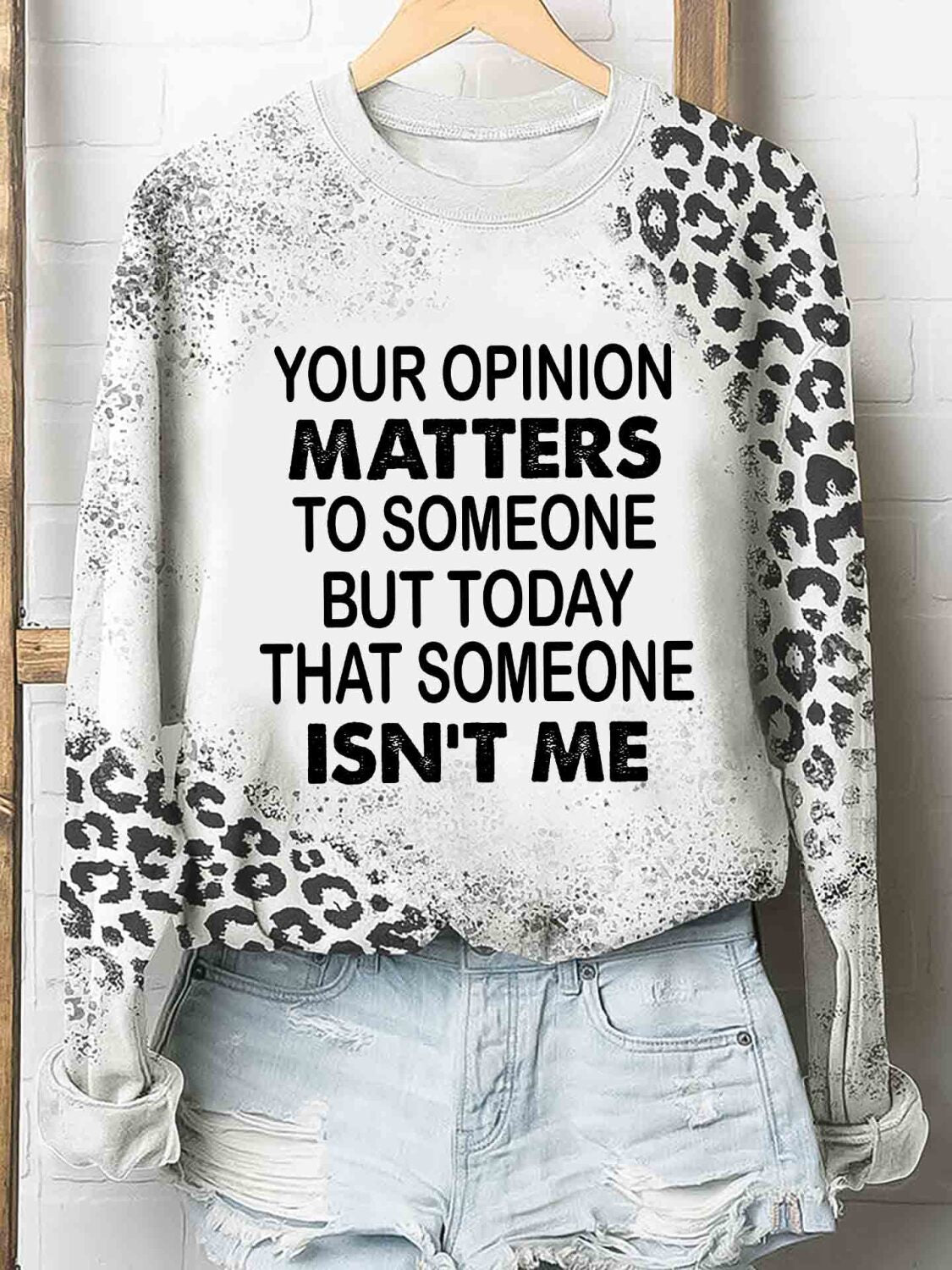 Your Opinion Matters To Someone But Isn’T Me Tshirt 3D Hoodie – Leopard Funny Shirt All Over Print For Women Men