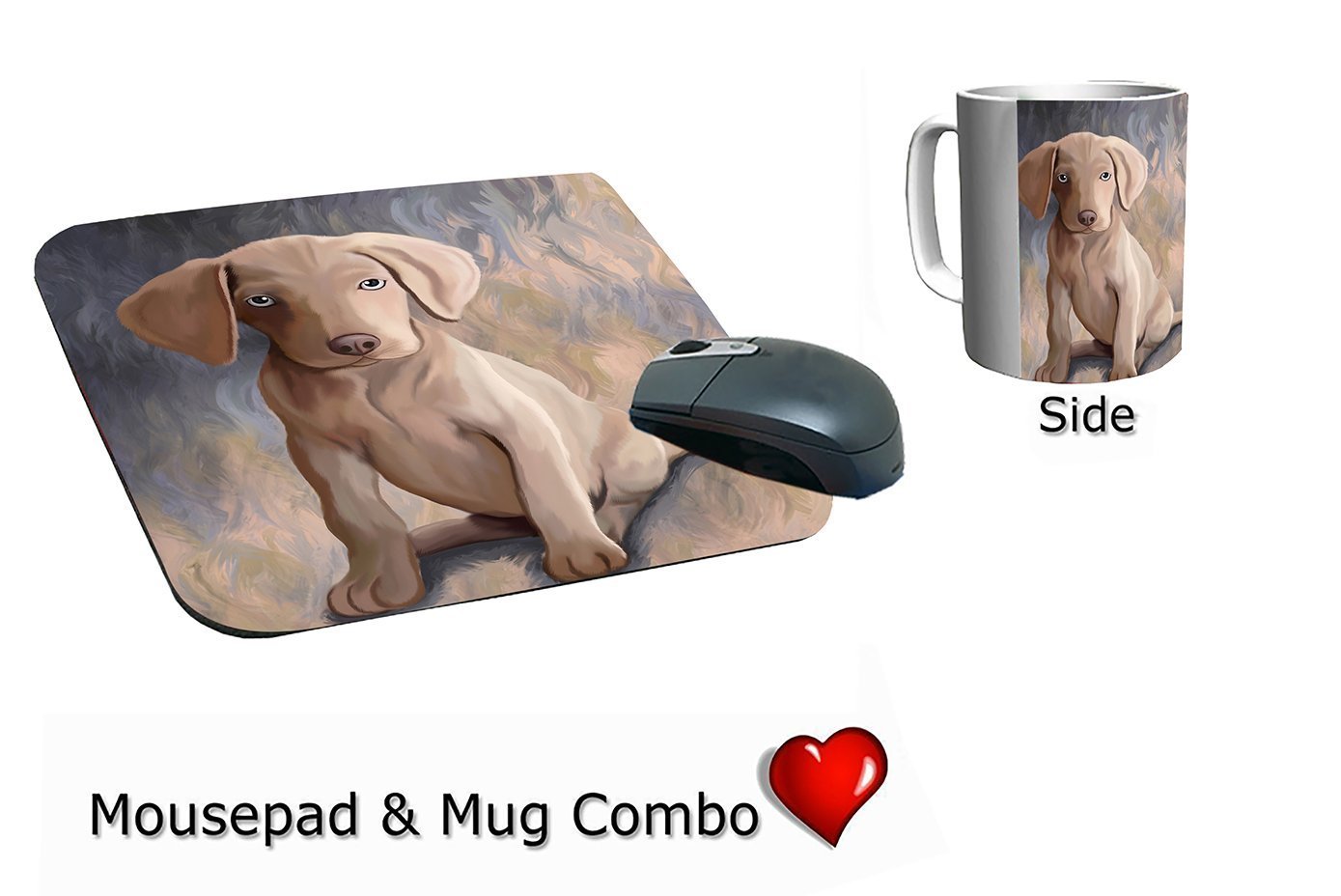 Weimaraner Puppy Dog Mug & Mousepad Combo Gift Set