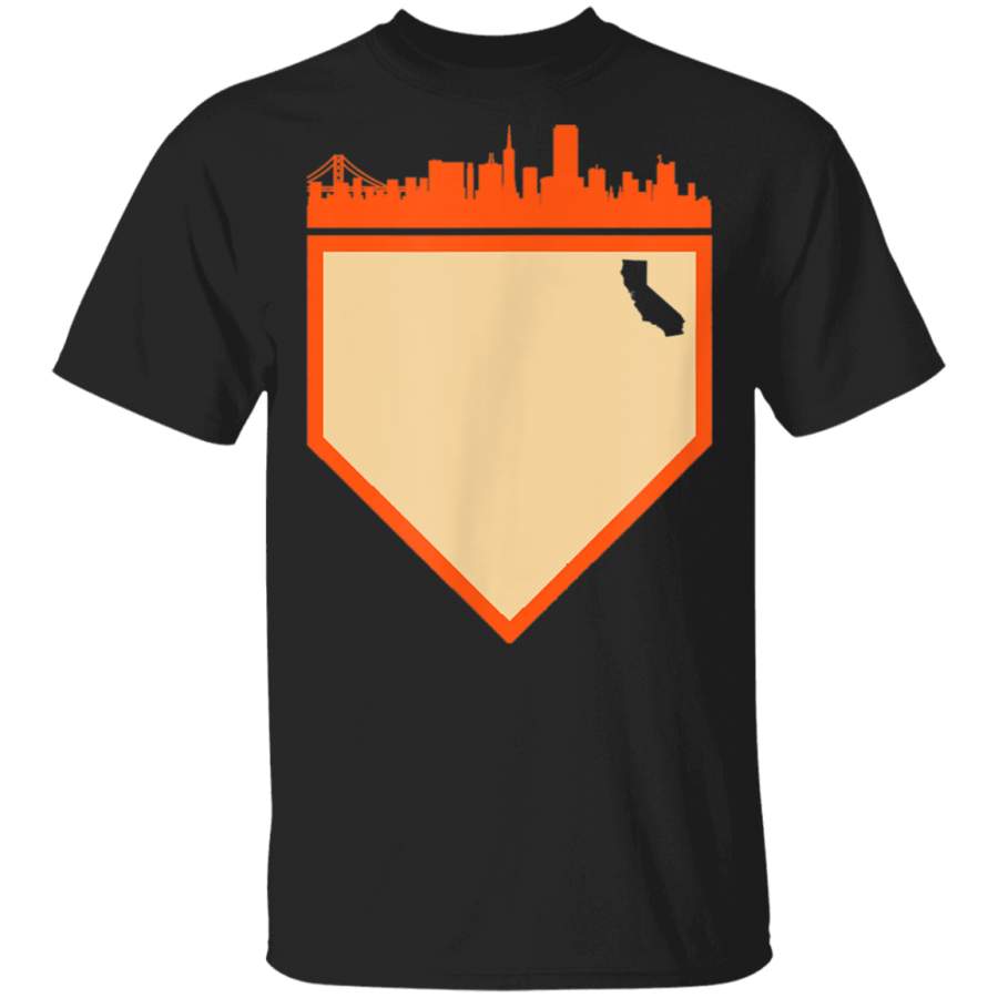 San Francisco Baseball Home Plate California State Map TShirt