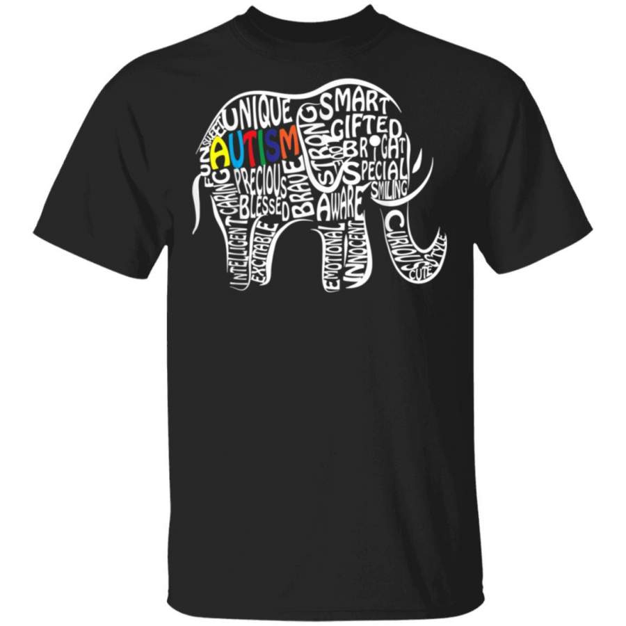 Autism Awareness Elephant unisex T-shirt full size