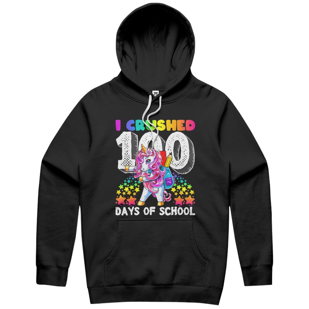 I Crushed 100 Days Of School Flossing Unicorn Gift For Girls Hoodie