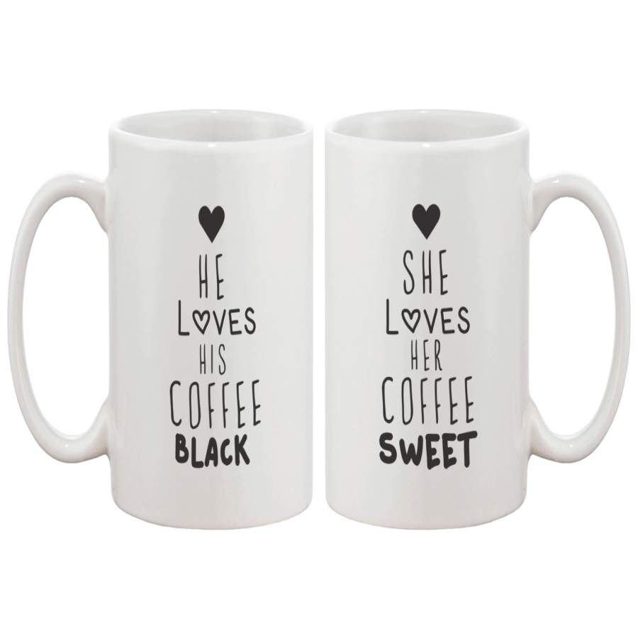 Black coffee matching couple mugs – Cotenis