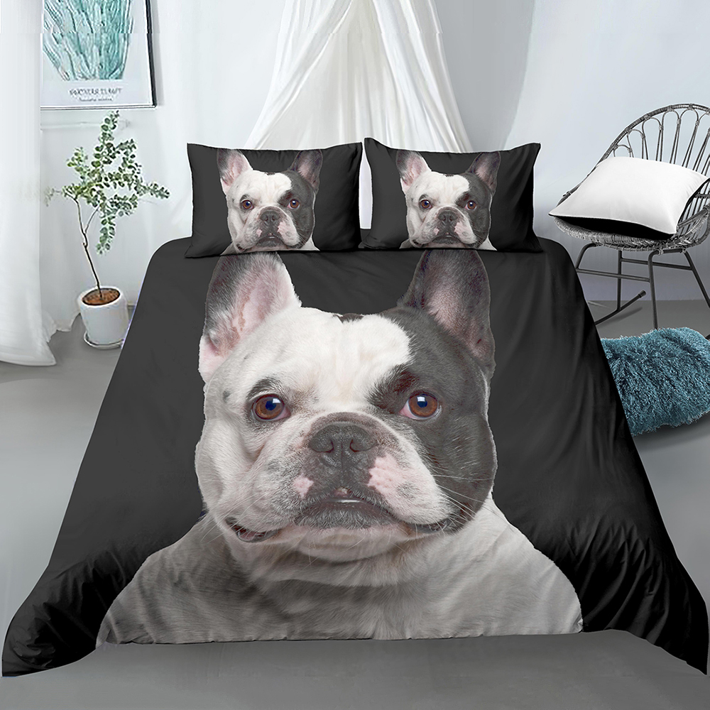 Dog Pattern Duvet Cover Set 3D Bedding Bed Set Puppy Cover Bedroom