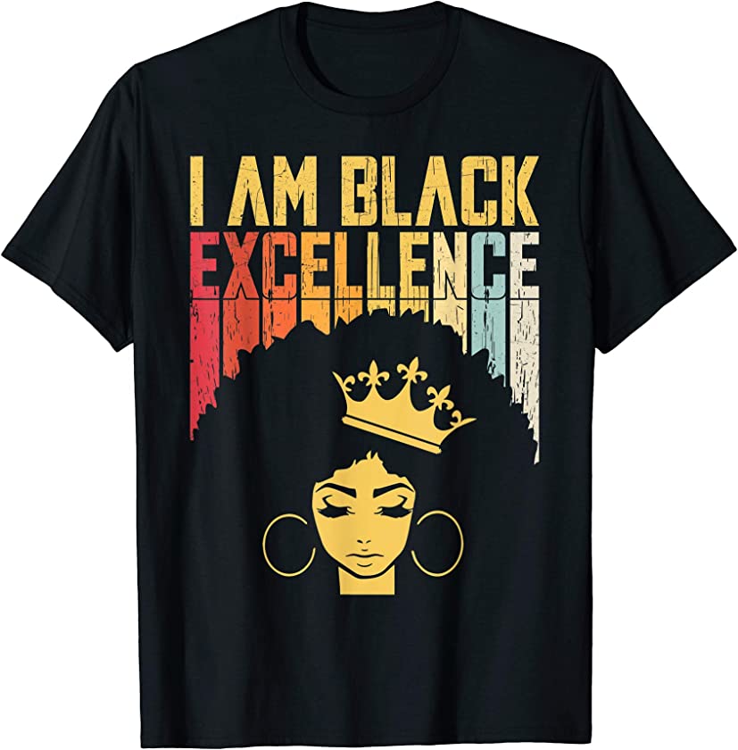 Retro Vintage Black Excellence African Pride History Month T-Shirt